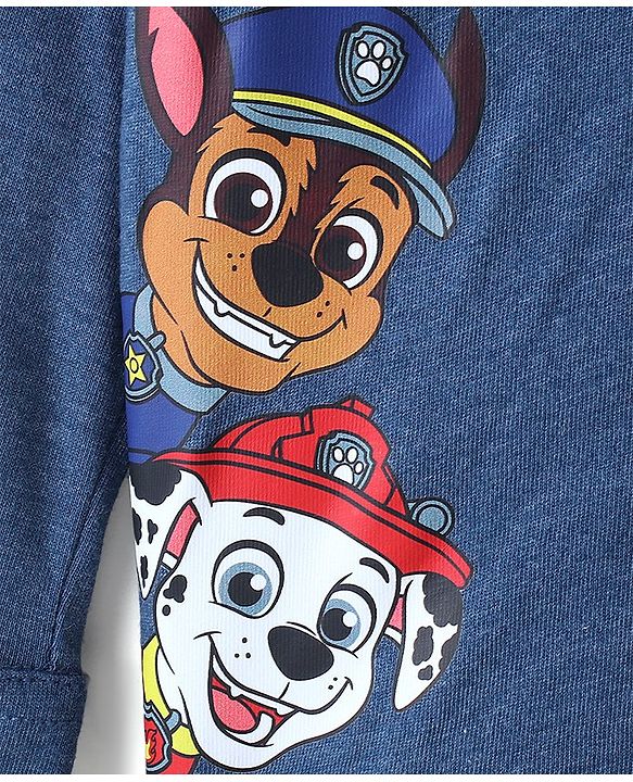 Babyhug Cotton Knit Full Sleeves Paw Patrol Printed Shirt - Navy