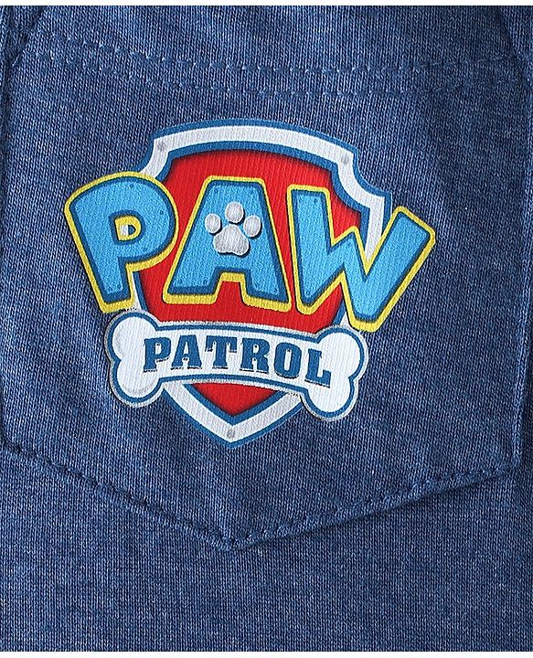 Babyhug Cotton Knit Full Sleeves Paw Patrol Printed Shirt - Navy