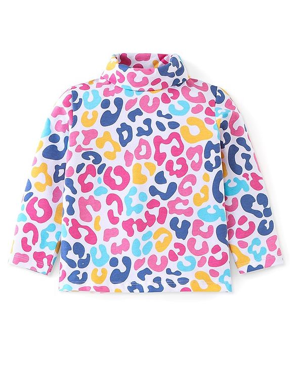 Babyhug 100% Cotton Full Sleeves Skivi Tee Abstract Print - Multicolor