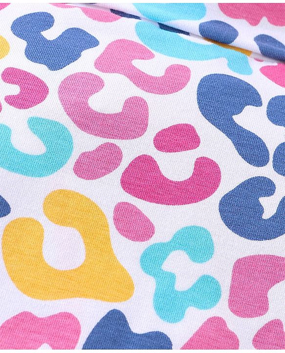 Babyhug 100% Cotton Full Sleeves Skivi Tee Abstract Print - Multicolor