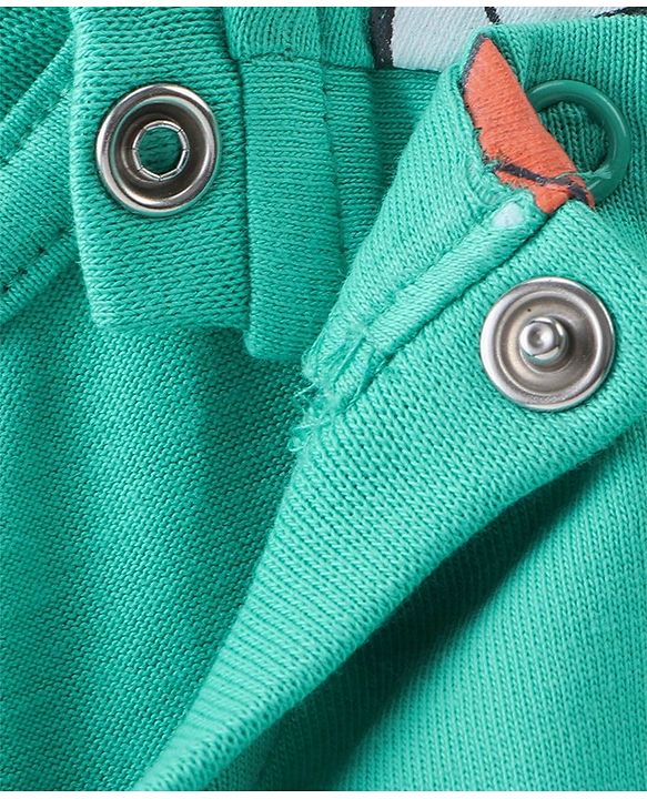 Babyhug 100% Cotton Knit Full Sleeves T-Shirt Ball Print - Green