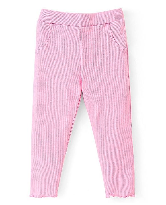 Babyhug 100% Cotton Knit Full Sleeves Top & Lounge Pant With Squirrel Print - Navy Blue & Pink