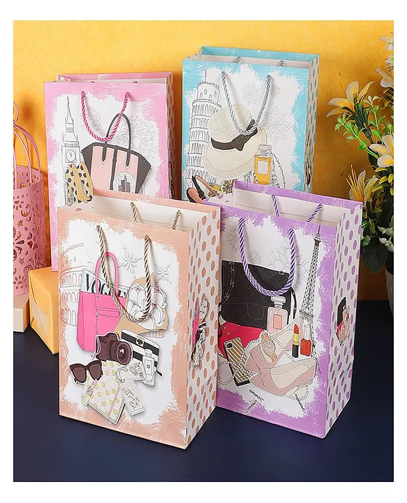 Chocozone Pack of 6 Paper Bags for Gifts Return Gift Bags for House Warming  Ceremony Bachelorette Party (26cm*32cm) : Amazon.in: Home & Kitchen