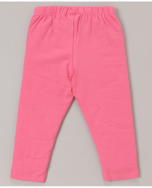 Babyhug 100% Cotton Knit Full Sleeves Top & Legging Set Floral Print - White & Pink