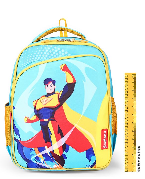 Babyhug Super Hero Backpack Blue - 16 Inch