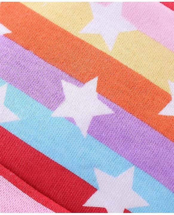 Babyhug 100% Cotton Knit Cap Star Print - Multicolour