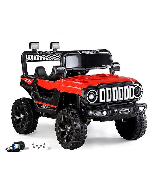 Babyhug Battery Operated Ride On Jeep with Remote Control - Red