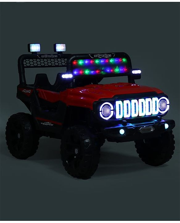 Babyhug Battery Operated Ride On Jeep with Remote Control - Red