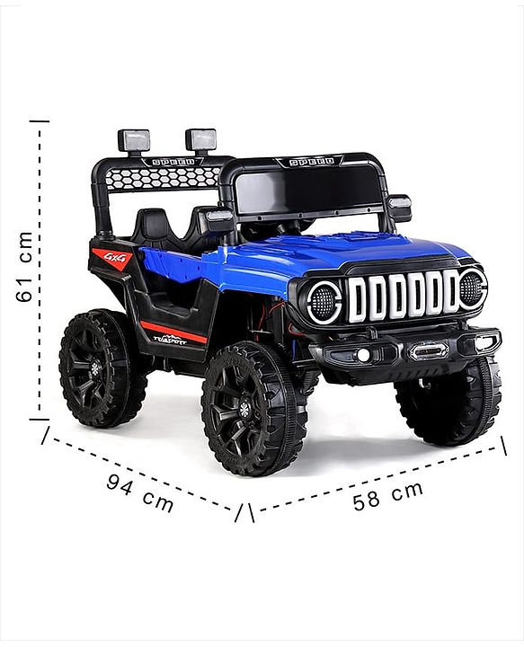 Babyhug Battery Operated Ride On Jeep with Remote Control - Blue
