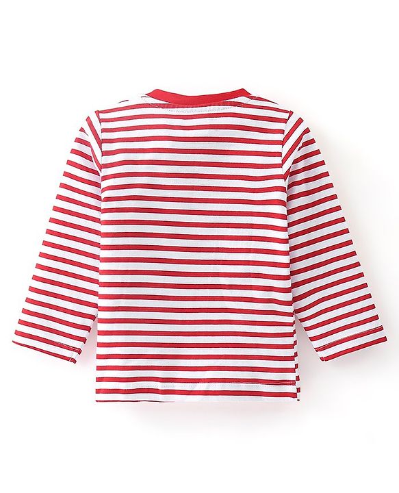 Babyhug Cotton Knit Full Sleeves Panda Printed Night Suit - Red