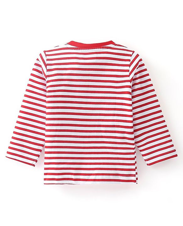 Babyhug Cotton Knit Full Sleeves Panda Printed Night Suit - Red
