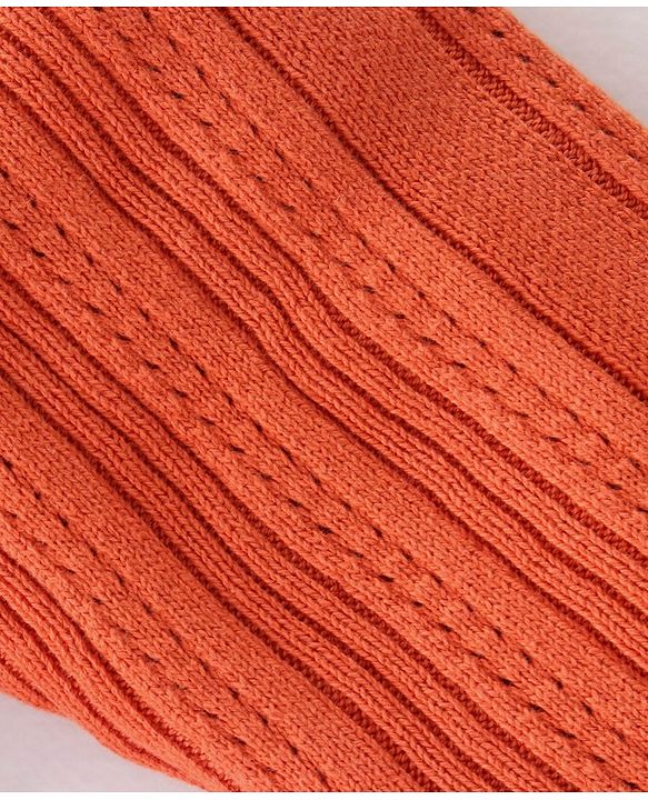 Babyhug Knit Full Length Winter Wear Lounge Pant  -Rust
