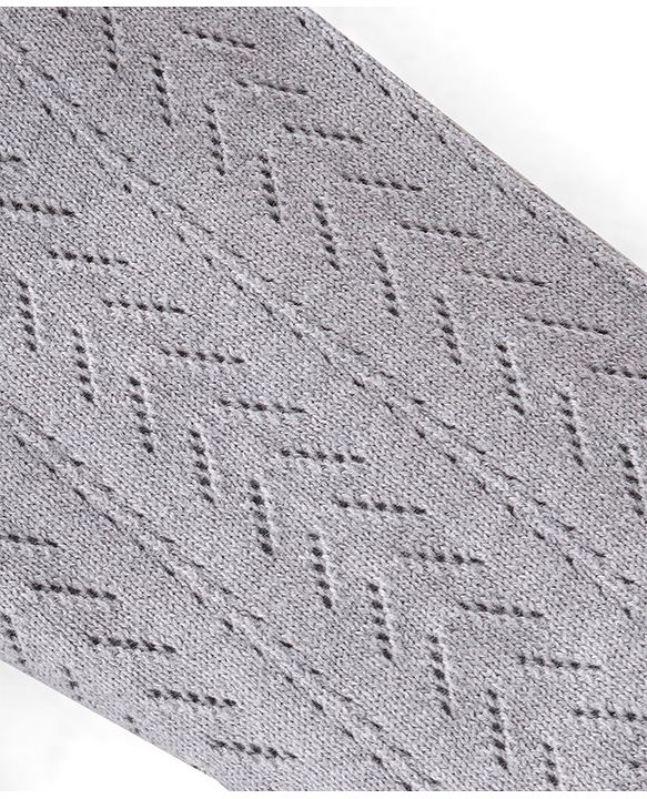 Babyhug Knitted Full Length Fleece Pant - Grey