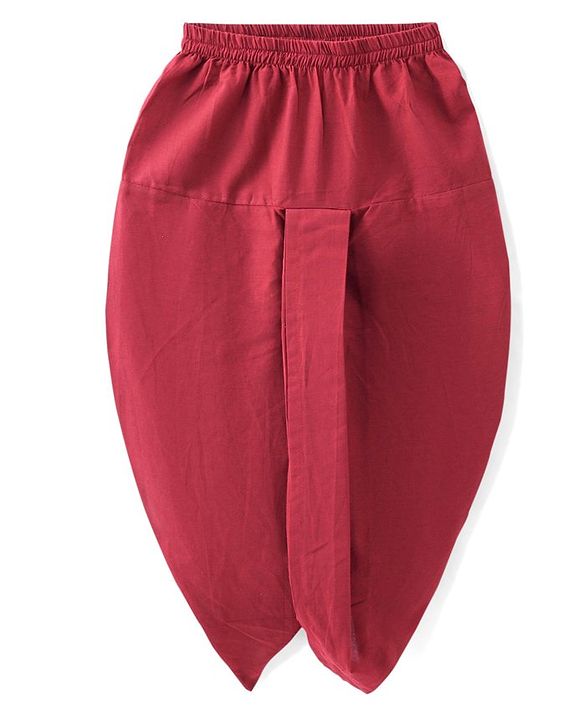 Babyhug 100% Cotton Full Sleeves Kurta & Dhoti Set With Floral Print - Blue & Red