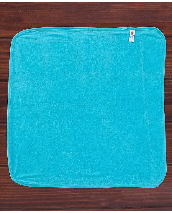 Babyhug Double Ply Terry Knit Towel L 76.2 X 76.2 cm Polka Dot Print - Blue