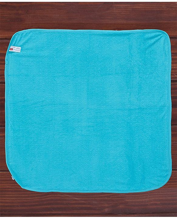 Babyhug Double Ply Terry Knit Towel L 76.2 X 76.2 cm Polka Dot Print - Blue
