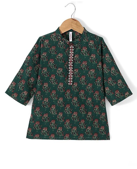 BABYHUG BOYS COTTON PRINTED DHOTI KURTA SET 4-5Y GREEN