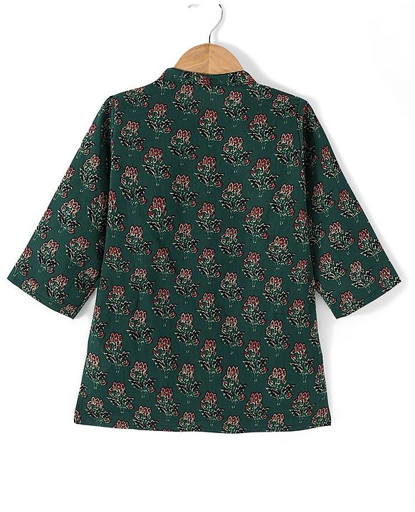 BABYHUG BOYS COTTON PRINTED DHOTI KURTA SET 4-5Y GREEN