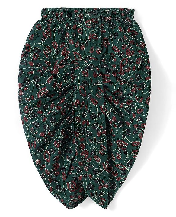 BABYHUG BOYS COTTON PRINTED DHOTI KURTA SET 4-5Y GREEN