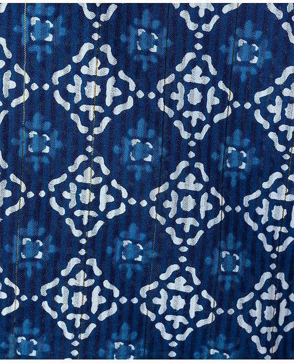 Babyhug Cotton Woven Full Sleeves Kurta Dhoti Set with Floral Print - Blue