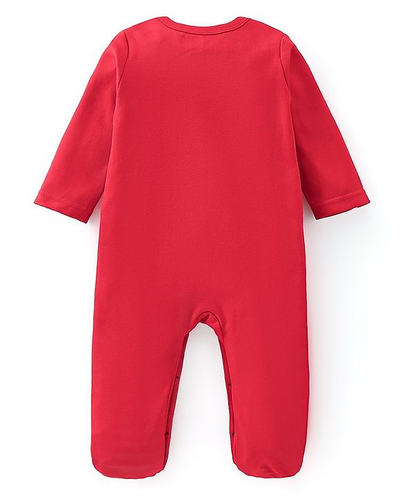 Babyhug Cotton Interlock Knit Full Sleeve Sleepsuit Stripes & Construction Vehicle Print Pack of 2 - Multicolor