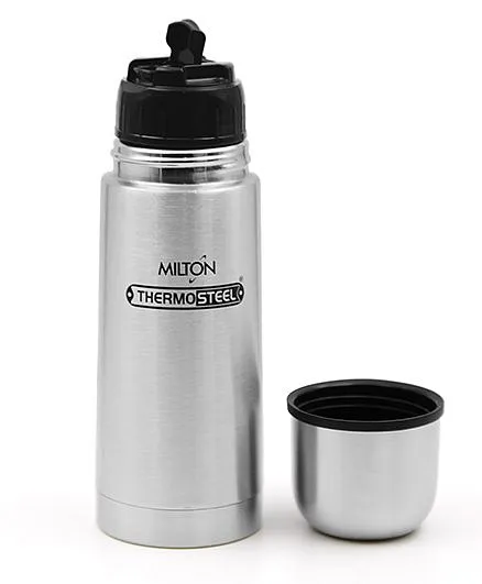 Milton Thermosteel Vacuum Insulated Bottle - Silver/Black - 350 ml