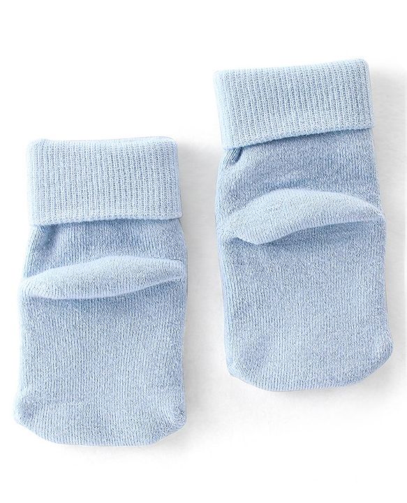 Cute Walk By Babyhug Terry Anti-Bacterial Ankle Length Socks With Panda Print Pack Of 3 - White Blue & Black