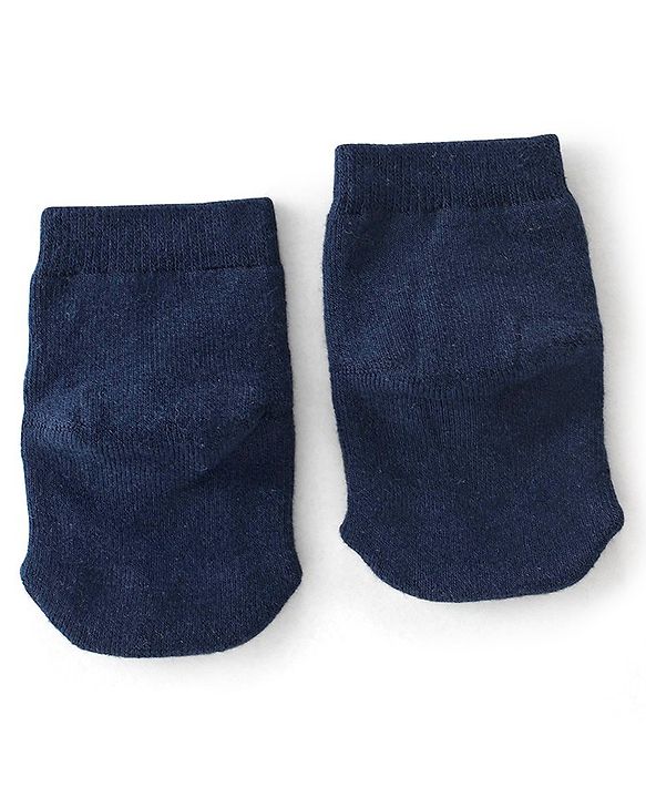 Cute Walk By Babyhug Terry Anti-Bacterial Ankle Length Socks With Teddy Print Pack Of 3 - White & Black