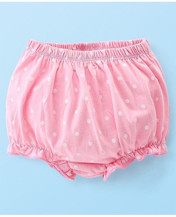 Babyhug 100% Cotton Bloomers Printed Pack of 3 - Pink & Red