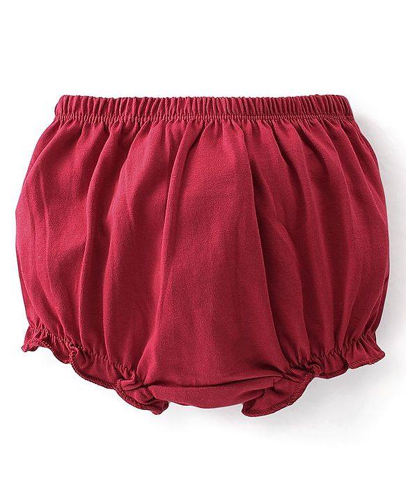 Babyhug 100% Cotton Bloomers Printed Pack of 3 - Pink & Red