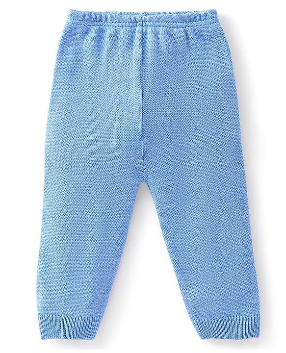 Babyhug Full Sleeves Sweater Set - Blur