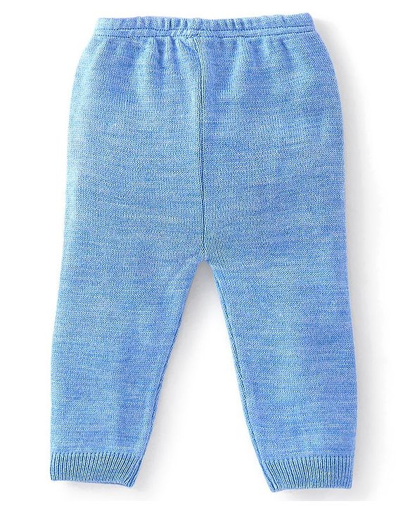 Babyhug Full Sleeves Sweater Set - Blur