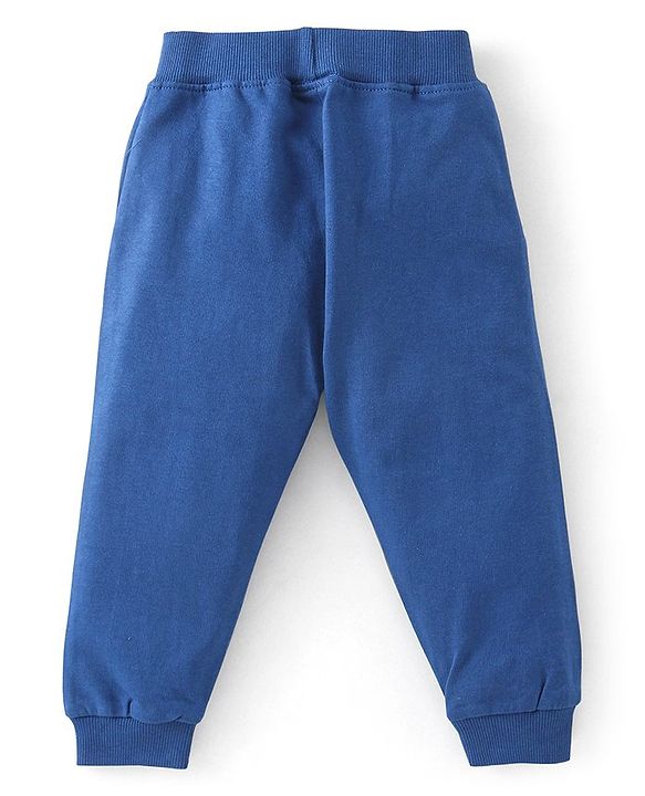 Babyhug 100% Cotton Terry Knit Half & Full Sleeves T-Shirt & Lounge Pant Stripes & Penguin Print - Yellow Red & Blue