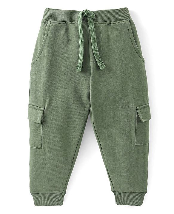 Babyhug 100% Cotton Knit Half Sleeves Striped T-Shirt and Lounge Pant - Green & Yellow