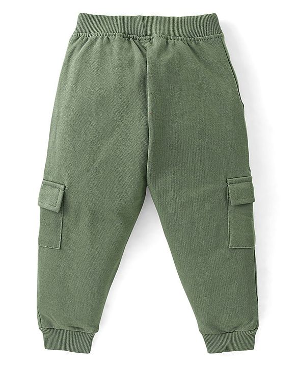 Babyhug 100% Cotton Knit Half Sleeves Striped T-Shirt and Lounge Pant - Green & Yellow