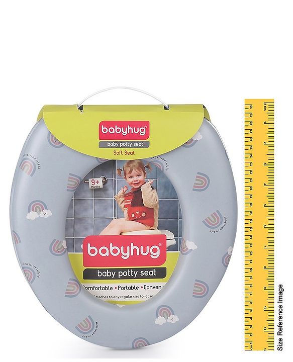 Babyhug Soft Cushioned Baby Potty Seat Rainbow Print- Green & Blue