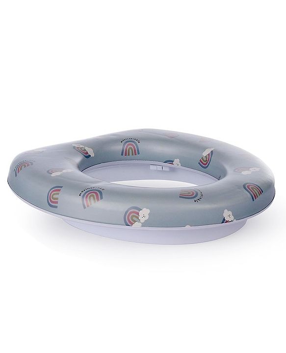 Babyhug Soft Cushioned Baby Potty Seat Rainbow Print- Green & Blue