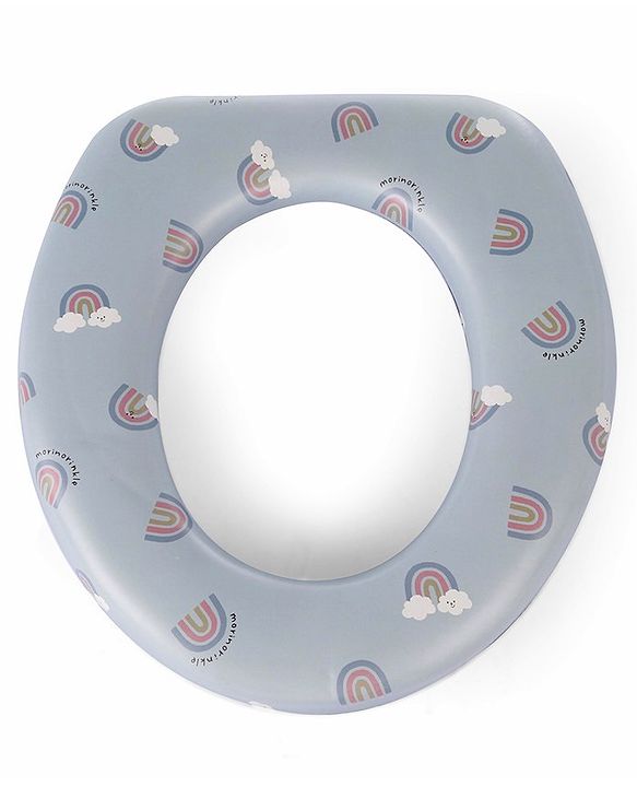 Babyhug Soft Cushioned Baby Potty Seat Rainbow Print- Green & Blue