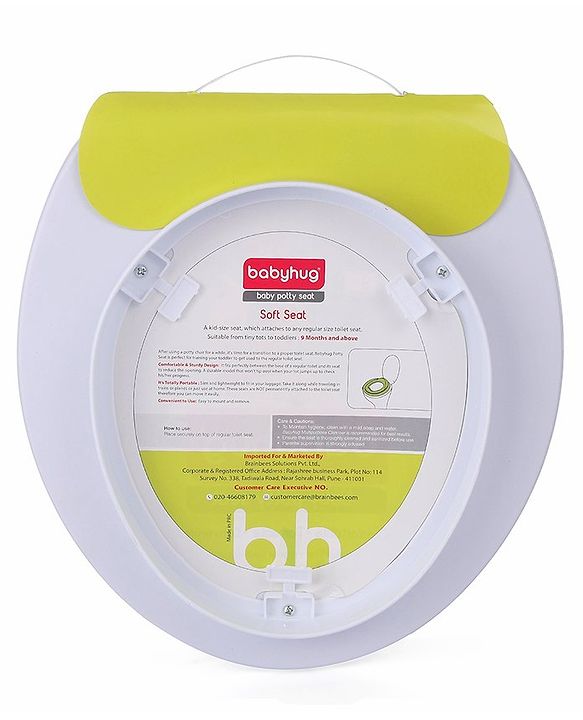 Babyhug Soft Cushioned Baby Potty Seat Rainbow Print- Green & Blue