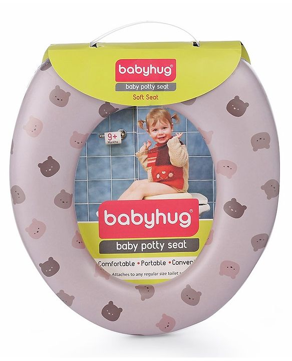 Babyhug Soft Cushioned Baby Potty Seat Panda Print - Coffee