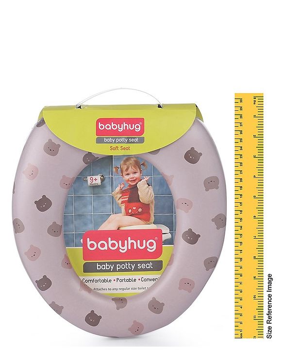 Babyhug Soft Cushioned Baby Potty Seat Panda Print - Coffee