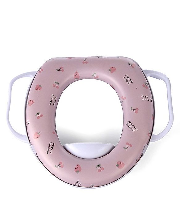 Babyhug Soft Potty Seat With Handle Strawberry Print - Light Pink