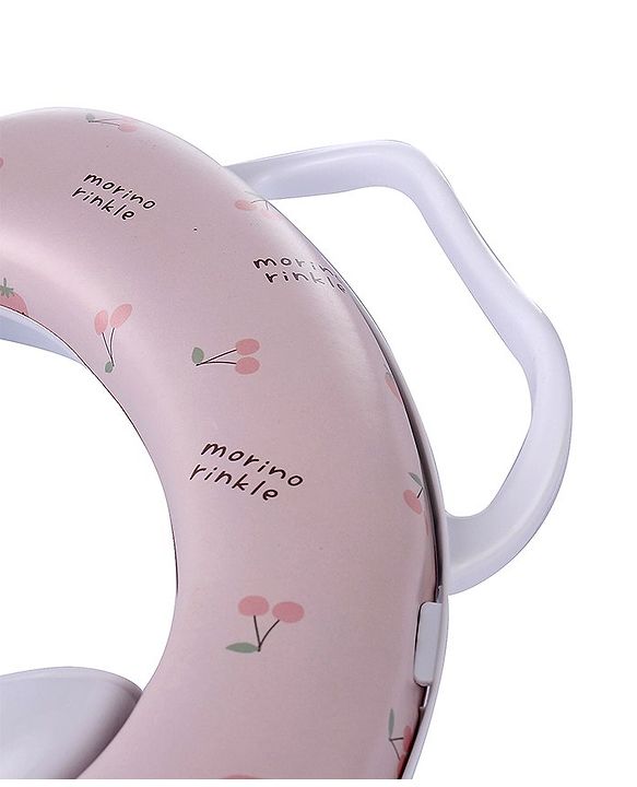 Babyhug Soft Potty Seat With Handle Strawberry Print - Light Pink