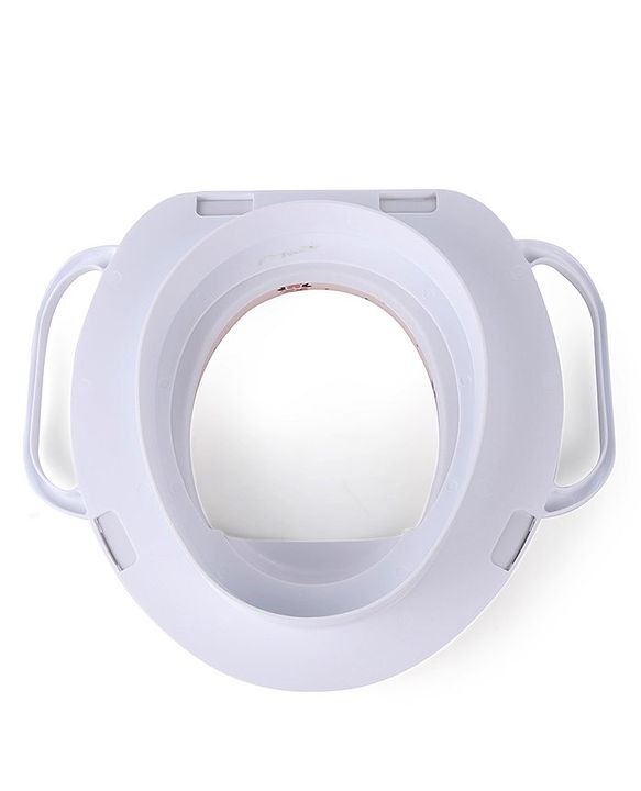 Babyhug Cushioned Potty Seat With Handle Floral Print - Cream