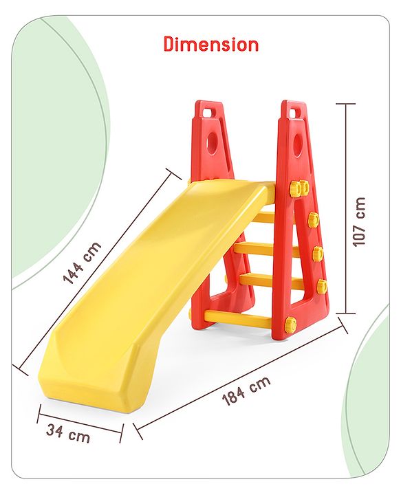 Babyhug Kid's Slide - Red & Yellow