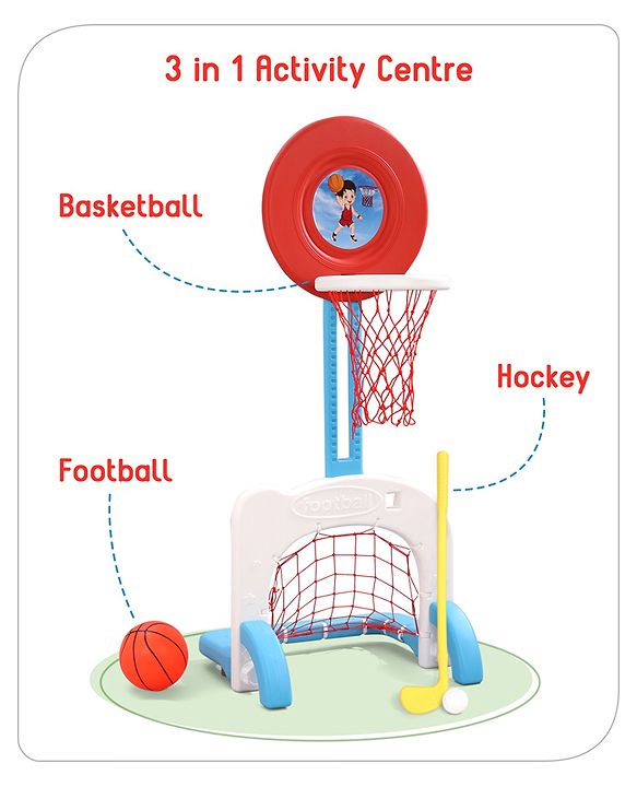 Babyhug 3-In-1 Multi-Activity Playset - Red/White