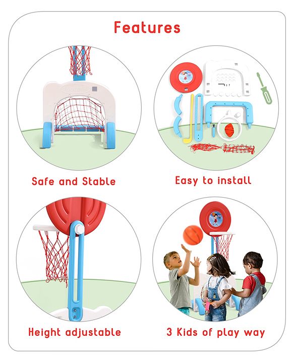Babyhug 3-In-1 Multi-Activity Playset - Red/White