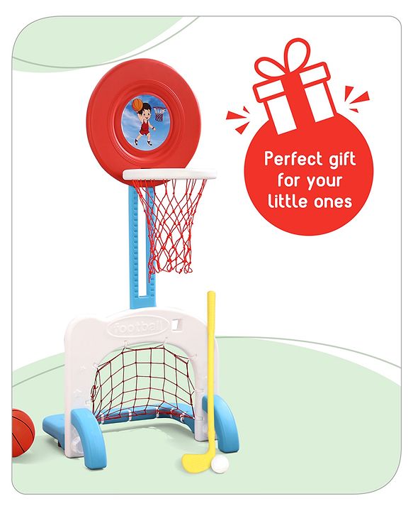 Babyhug 3-In-1 Multi-Activity Playset - Red/White