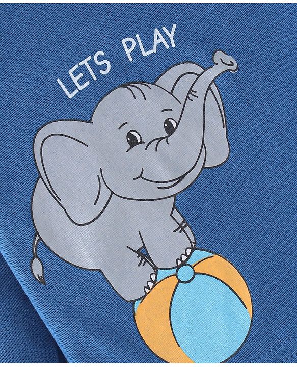 Babyhug 100% Cotton Full Sleeves Elephant Print Front Open Vests Pack of 3 - Multicolour