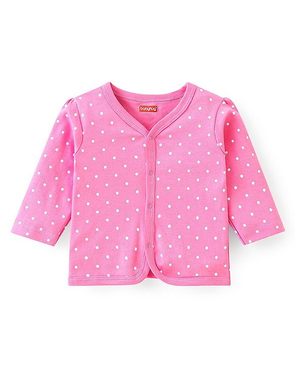 Babyhug 100% Cotton Interlock Knit Full Sleeves Vest Deer Print - Multicolor